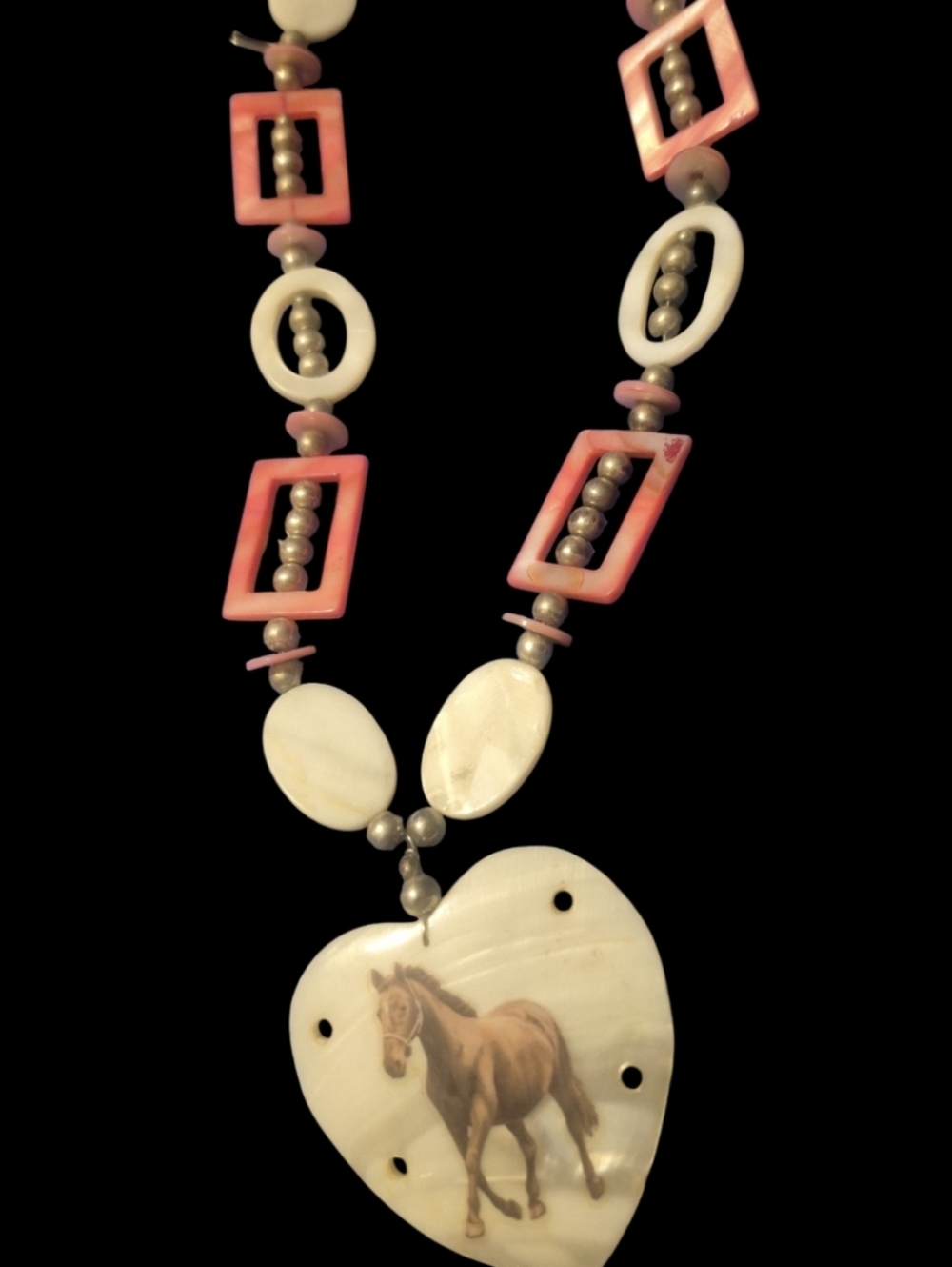 Cream Multi-Strand Tassel Necklace with Bead Accents